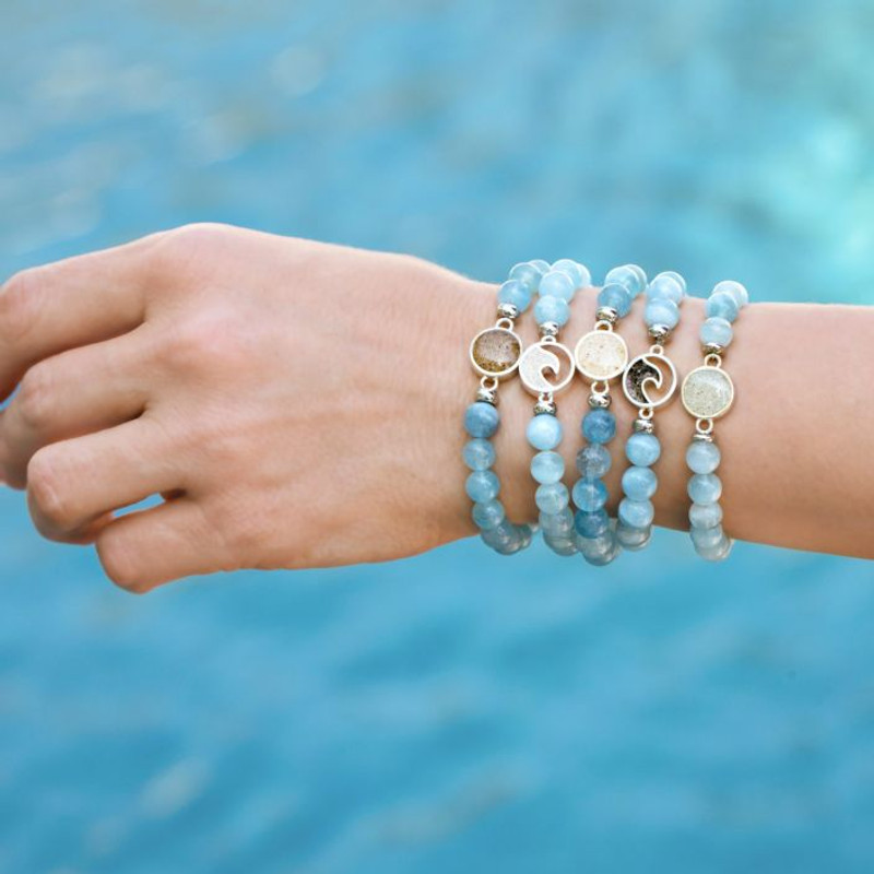 blue beach sand jewelry bracelets