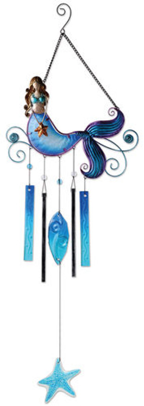 Mermaid and starfish wind chime