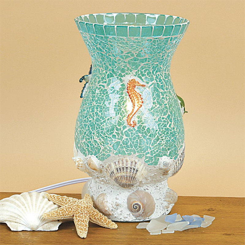 mosaic aquamarine sealife table light
